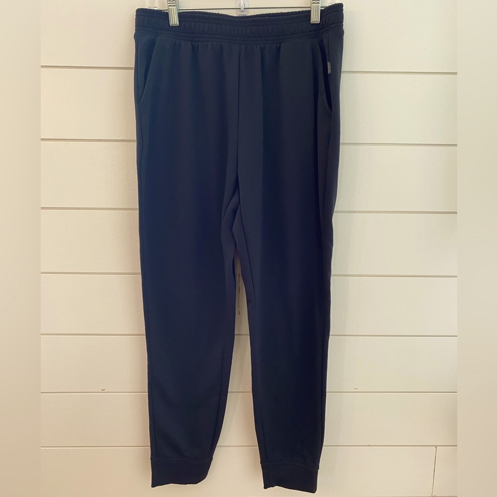 Eddie Bauer Womens Black Minimalist Athleisure Loungwear Cuffed Jogger MD